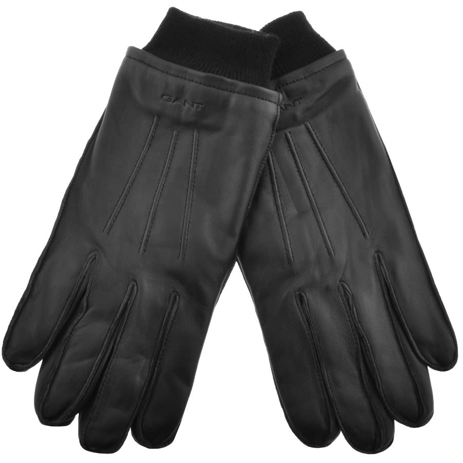 Alternative Image for ProductGant Leather Gloves Black1